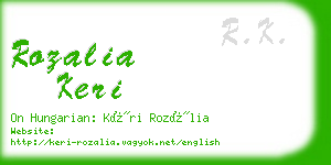 rozalia keri business card